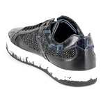 Massa Textured Low-Top Sneaker // Black + Blue (Euro: 43)