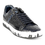 Massa Textured Low-Top Sneaker // Black + Blue (Euro: 43)