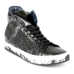 Lecce Textured High-Top Sneaker // Black (Euro: 39)