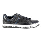 Massa Textured Low-Top Sneaker // Black + Blue (Euro: 43)