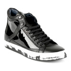 Lecce Patent Leather High-Top Sneaker // Black (Euro: 40)