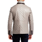 Quilted Snap Button Jacket // Mouse (XL)