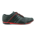 Stripe Stitch Lace-Up Sneaker // Black (Size: 43)
