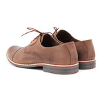 Contrast Blocked Captoe Suede Derby // Brown (Size: 42)