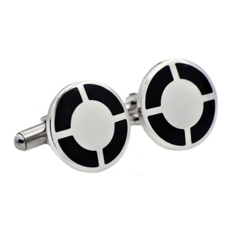Four Section Circle Cufflink