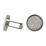 Round Cufflink // Drusi Quartz