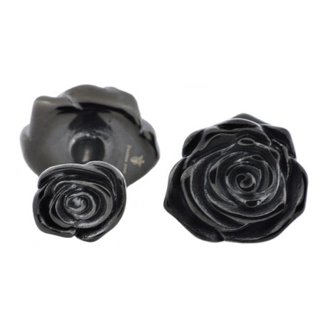 Flower Cufflink // Black