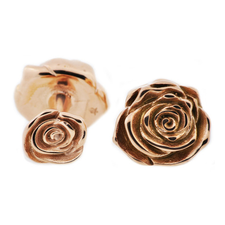 Flower Cufflink // Rose Gold