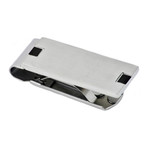 Money Clip // Brushed Steel + Black