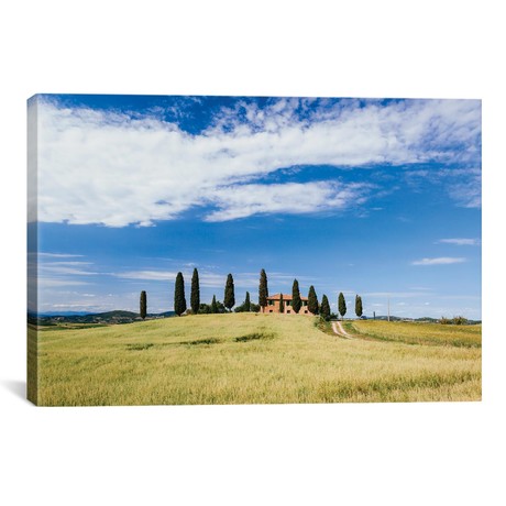 Beautiful Tuscan House, Val d`Orcia, Tuscany, Italy (18"W x 26"H x 0.75"D)