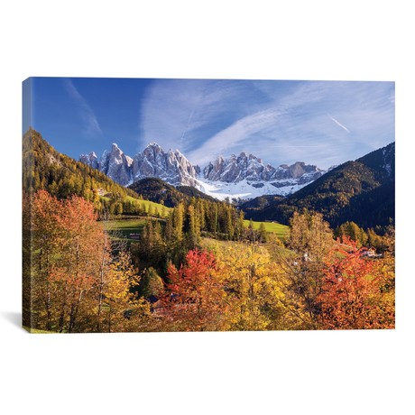 Autumn Landscape I, Odle/Geisler Group, Dolomites, Italy (18"W x 26"H x 0.75"D)