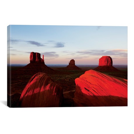 Red Sunset, Monument Valley, Navajo Nation, Arizona (18"W x 26"H x 0.75"D)