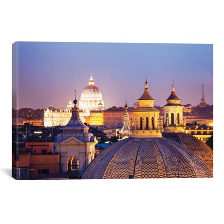 St. Peter's Basilica Dome As Seen From Campo Marzio, Rome (18"W x 26"H x 0.75"D)