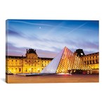 The Louvre Palace and Pyramid At Dawn, Paris, Ile-de-France (18"W x 26"H x 0.75"D)