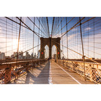 Brooklyn Bridge At Sunset, New York City (18"W x 26"H x 0.75"D)