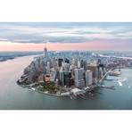 Lower Manhattan Peninsula At Sunset, New York City (18"W x 26"H x 0.75"D)