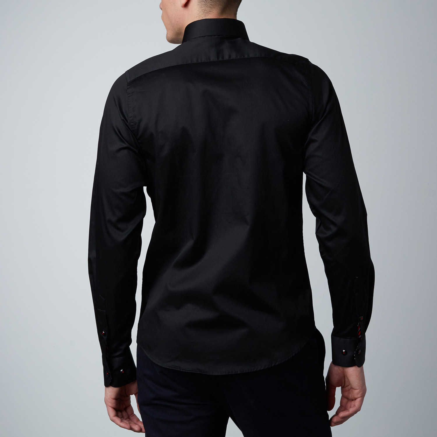 Contrast Cuff Dress Shirt // Black (XS) - T.R. Premium - Touch of Modern
