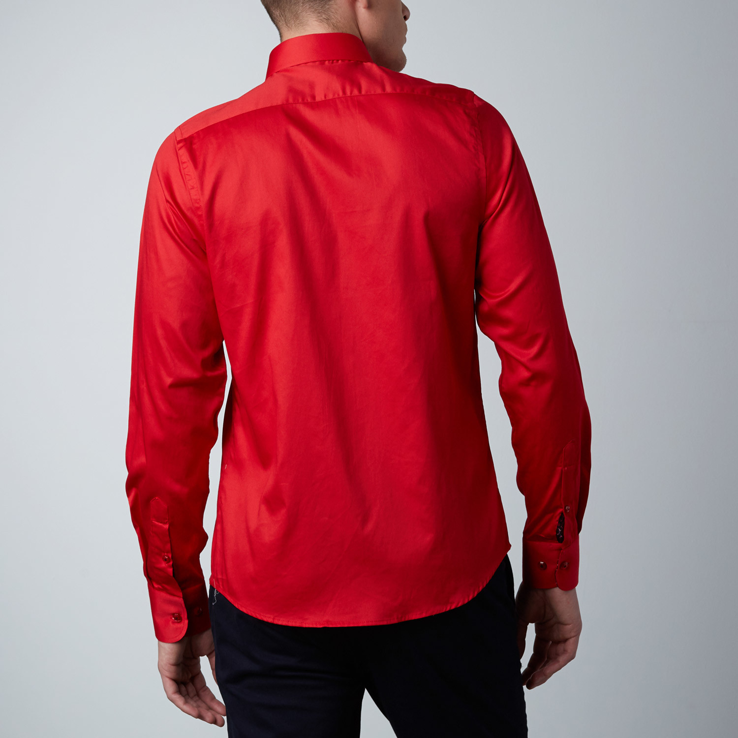 Contrast Cuff Dress Shirt // Red (M) - T.R. Premium - Touch of Modern