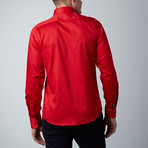 Contrast Cuff Dress Shirt // Red (XL)