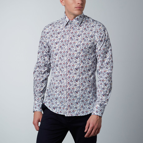 Laurel and Floral Dress Shirt // White (XS)