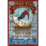 Vintage Ski Shop Series: White Pass, Washington (18"W x 26"H x 0.75"D)