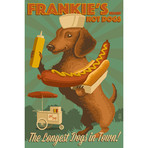 Frankie's Brand Hot Dogs by Lantern Press (18"W x 26"H x 0.75"D)