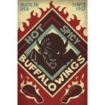 Hot + Spicy Buffalo Wings (18"W x 26"H x 0.75"D)