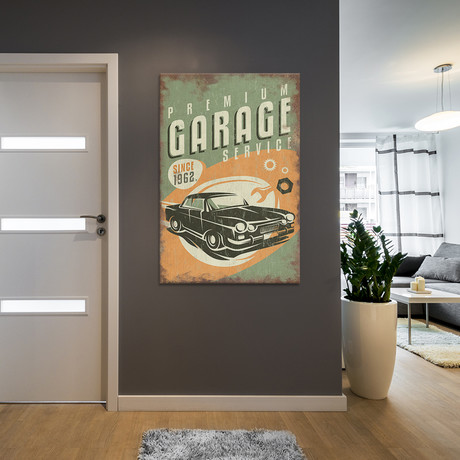 Premium Garage Service Sign (18"W x 26"H x 0.75"D)