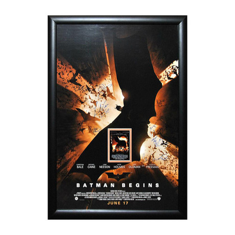 Batman Begins Signed Movie Poster