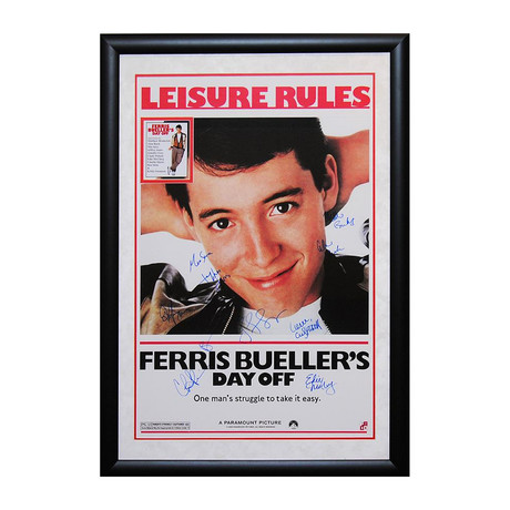 Ferris Bueller's Day Off Signed Movie Poster