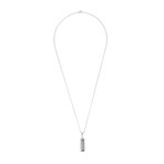 Crossed Bar Pendant // Rolo Chain Necklace