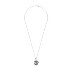 Fancy Medallion Pendant // Rolo Chain Necklace