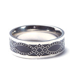 Stainless Steel Fancy 2-Tone Ring (Size: 8)