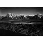 Mt. Moran and Jackson Lake from Signal Hill by Ansel Adams (12"H x  18"W x  1.5"D)