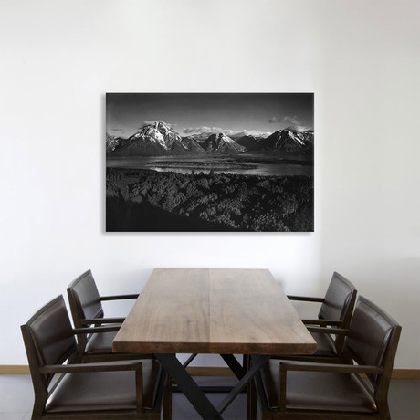 Mt. Moran and Jackson Lake from Signal Hill by Ansel Adams (12"H x  18"W x  1.5"D)