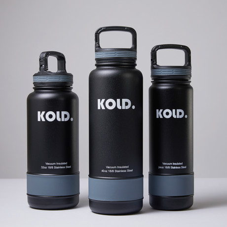 Insulated Water Bottle + Colored Sleeve Set (24oz)