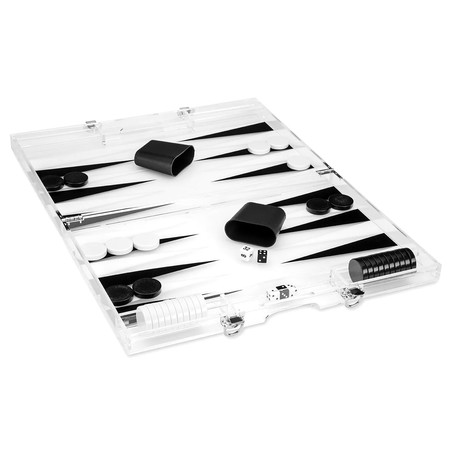 Lucite Backgammon (Black + White)