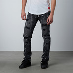 Splatter Jeans // Black (36WX32L)