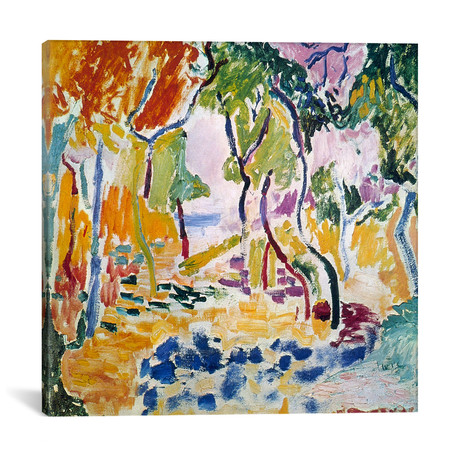 Landscape near Collioure (Study for Le Bonheur de Vivre), 1905 // Henri Matisse (18"W x 18"H x 1.5"D)