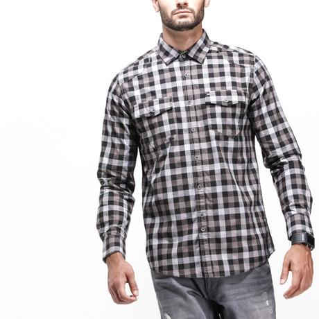 Checked Western Shirt // Storm (S)