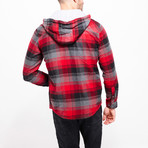 Hooded Check Shirt // Red (S)