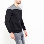 Embossed Night Sweater // Black (XL)