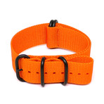 DaLuca Ballistic Nylon NATO Watch Strap // Orange + PVD Buckle (18mm)