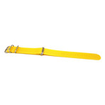 DaLuca Ballistic Nylon NATO Watch Strap // Yellow + Matte Buckle (18mm)