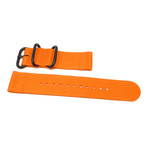 DaLuca Two Piece Ballistic Nylon NATO Watch Strap // Orange + PVD Buckle (18mm)