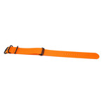 DaLuca Ballistic Nylon NATO Watch Strap // Orange + PVD Buckle (18mm)