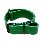 DaLuca NATO Watch Strap // Kelly Green Latigo + PVD Buckle (20mm)