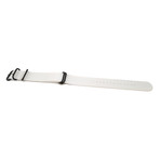 DaLuca Ballistic Nylon NATO Watch Strap // White + PVD Buckle (18mm)