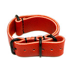 DaLuca NATO Watch Strap // Red Glace Latigo + PVD Buckle (20mm)