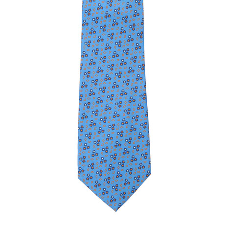 Silk Tie // Sea Blue Print